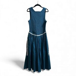 Free People Textured Smocked Midi Dress